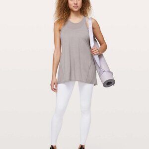 NWOT New Lululemon Goal Up Open Back Tie Long Purple Gray Tank Top Sz 4 Small